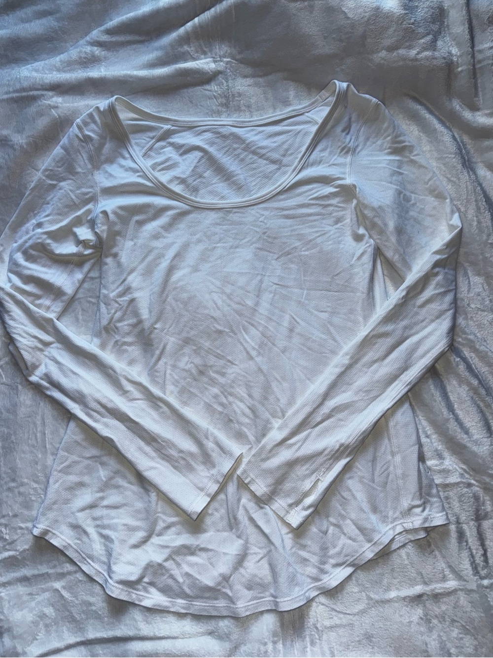 lululemon athletica White Long-Sleeve Scoop Neck Tee